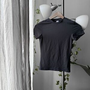 Charcoal grey fitted top